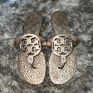 Tory Burch rose gold Miller sandal